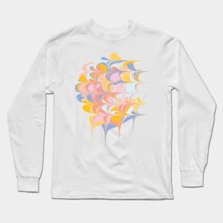 Pastel Marble Swirl Long Sleeve T-Shirt